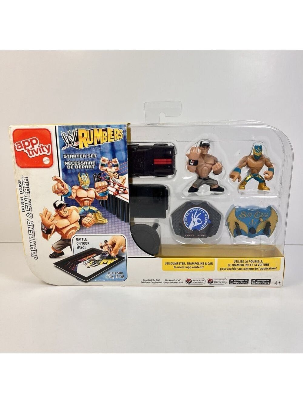 WWE Rumblers Starter Set Apptivity John Cena Sin Cara Mattel 2012 * READ CN